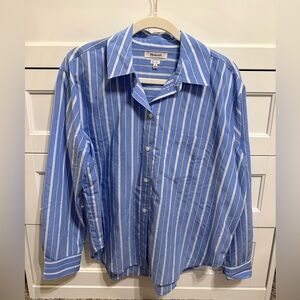 Madewell Blue and White Striped Button Down
